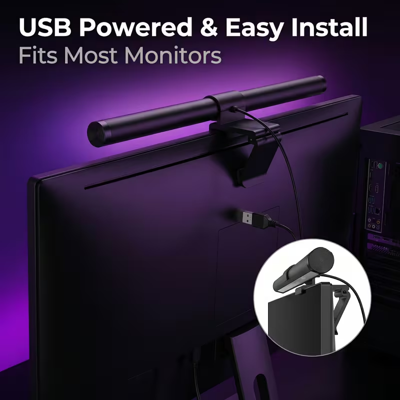 Desk Setup Lamp - Barre lumineuse LED pour moniteur avec