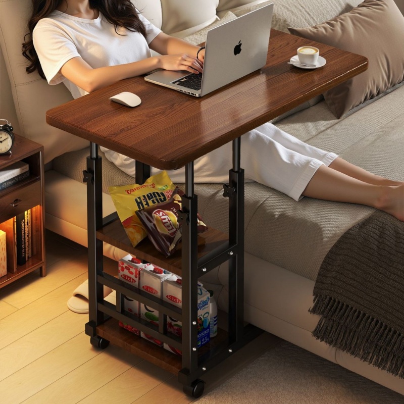 Desk Setup Laptop - Table de chevet mobile et relevable,