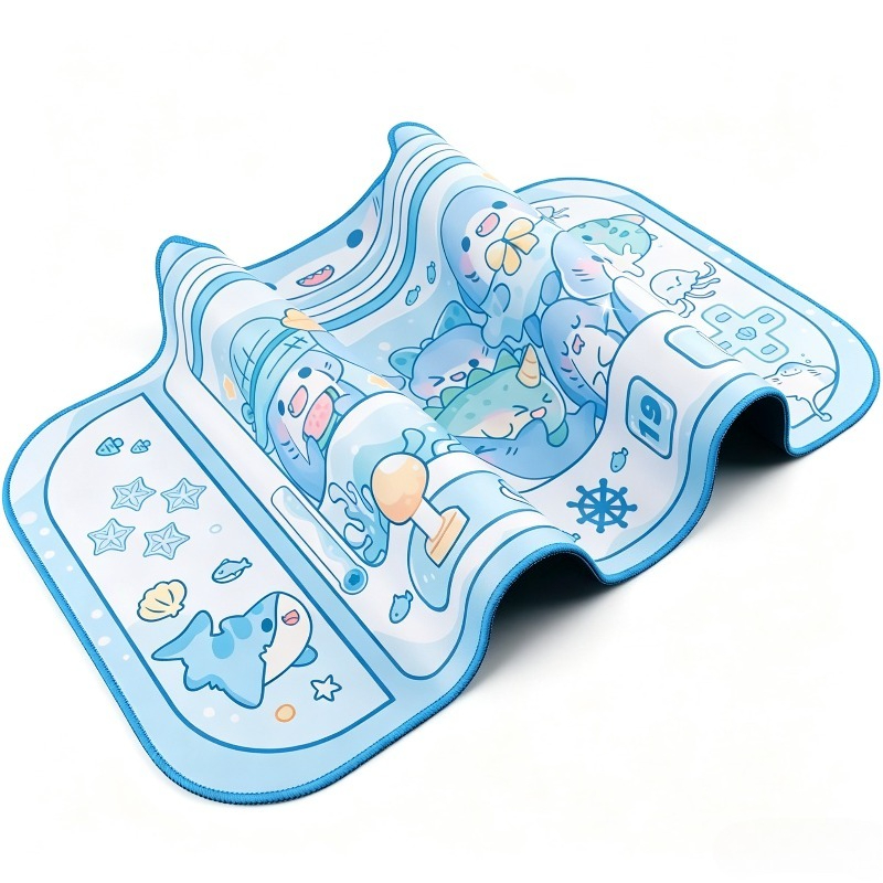 Desk Setup Blue - Tapis de souris de jeu en