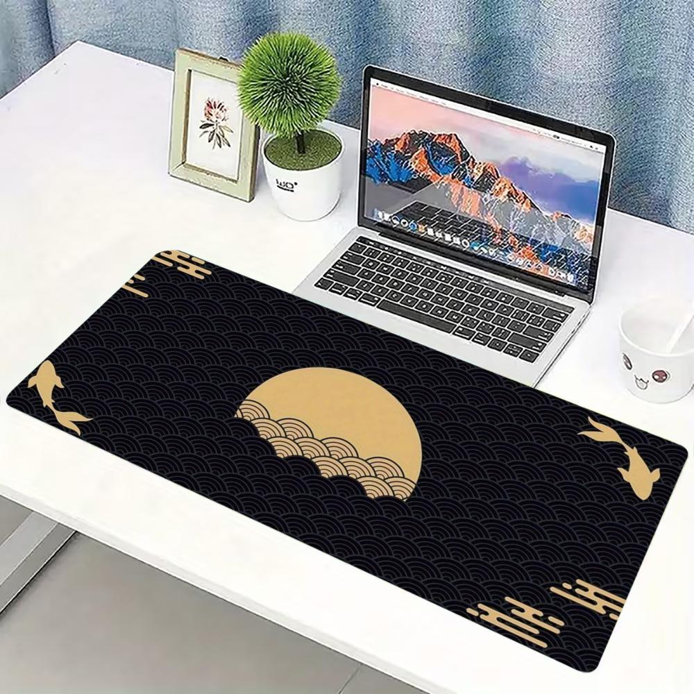 Desk Setup Laptop And Pc - Tapis de souris de jeu étendu