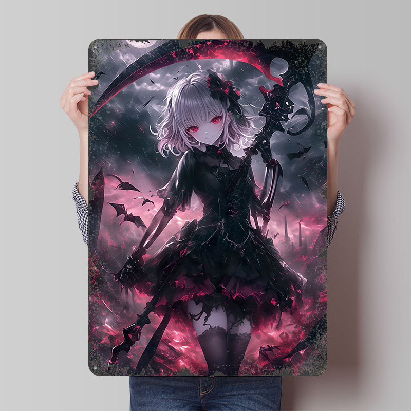 Desk Setup Art - Affiche Fille Démon Diable, Art Mural