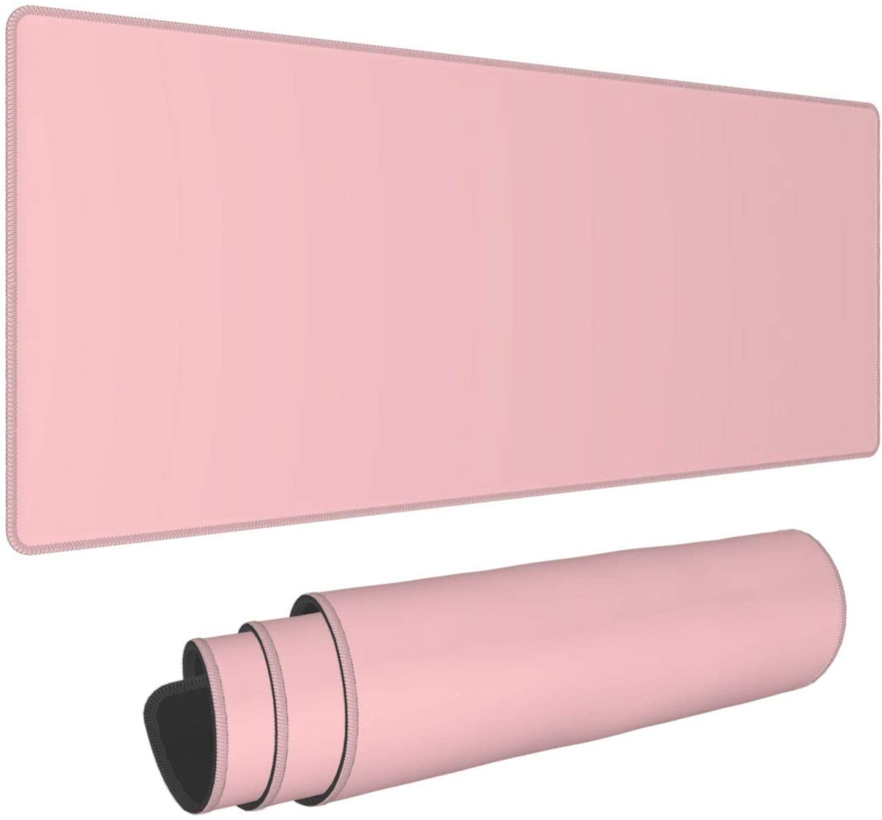 Desk Setup Blue - Grand tapis de souris HD rose