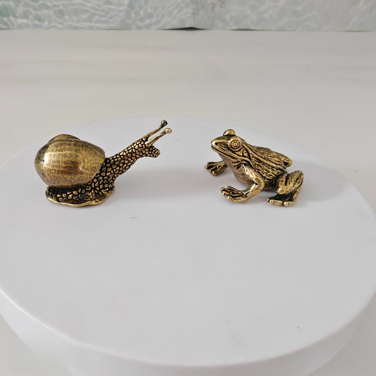 Desk Setup Nature - 2 mini-ornements en laiton en forme