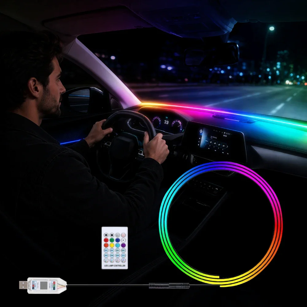 Ambient Light Bar Usb - Bande lumineuse d'ambiance pour pare-brise de
