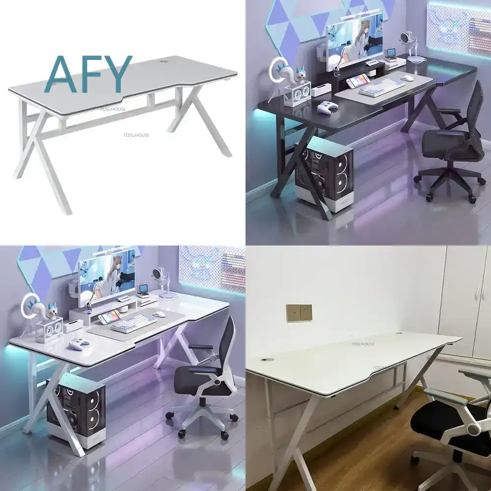 Desk Setup Simple - Bureau d'ordinateur nordique pour la maison,