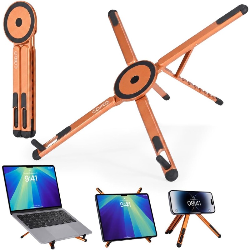 Desk Setup Home - Support magnétique pliable 3-en-1 pour ordinateur