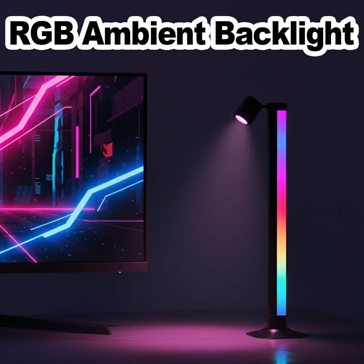 Desk Setup Art - Barre lumineuse intelligente LED RGB, synchronisation