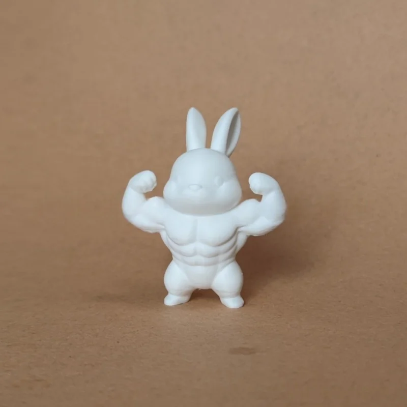 Desk Setup Nature - Décor de lapin musculaire de 6cm,