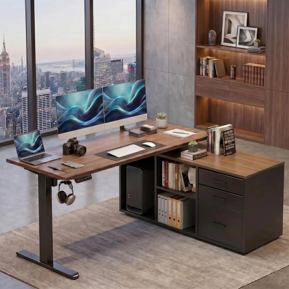 Bureau debout en forme de L HU - Desk Setup L Shaped avis et prix