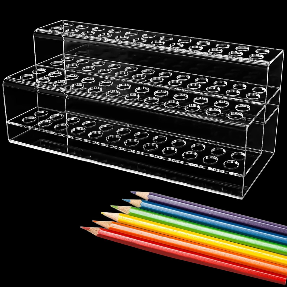 Porte-stylo en acrylique Trans - Desk Setup Home avis et prix