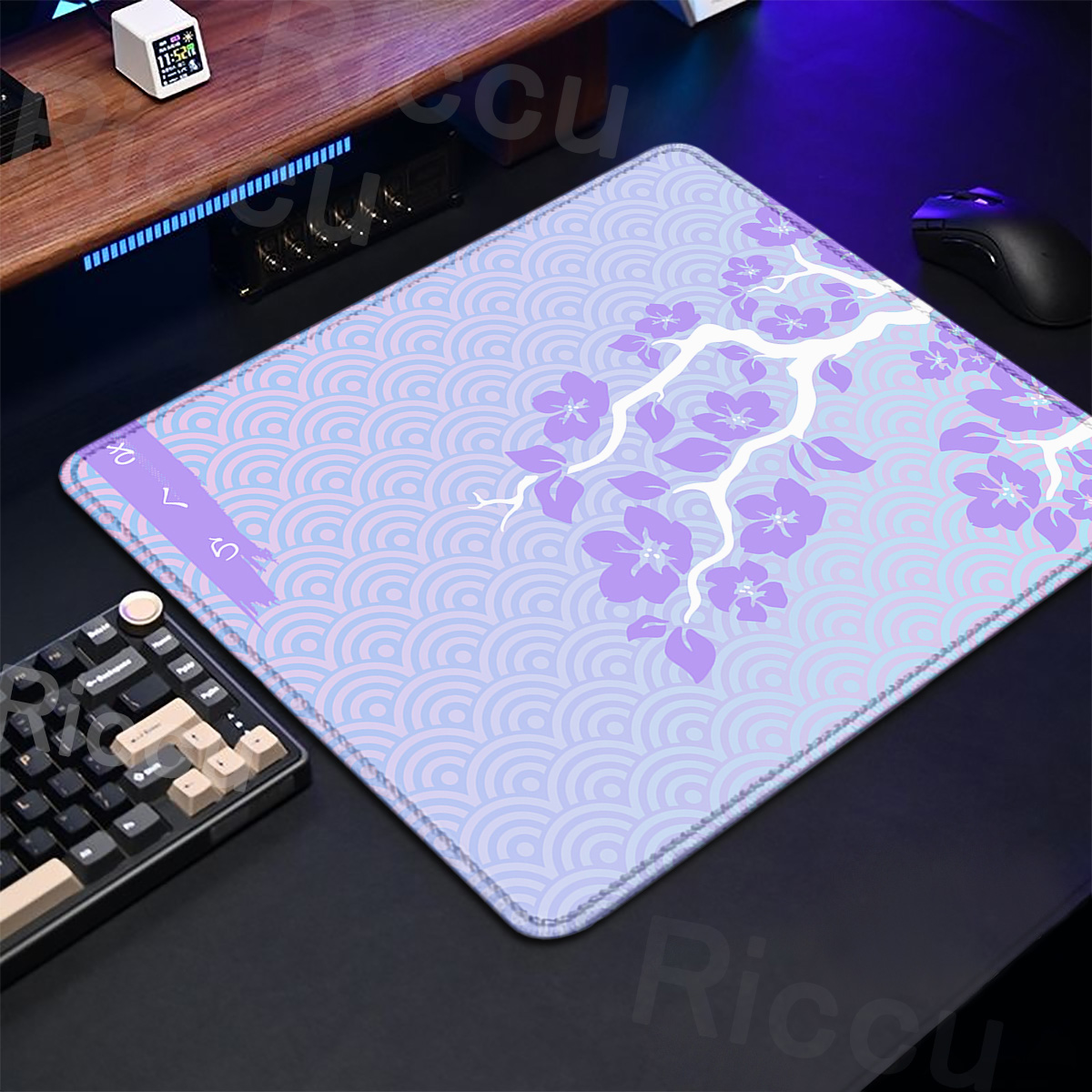 Tapis de Table violet Sakura p - Desk Setup Blue avis et prix