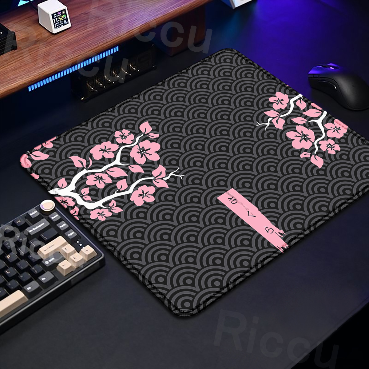 Tapis de Table violet Sakura p - Desk Setup Blue avis et prix