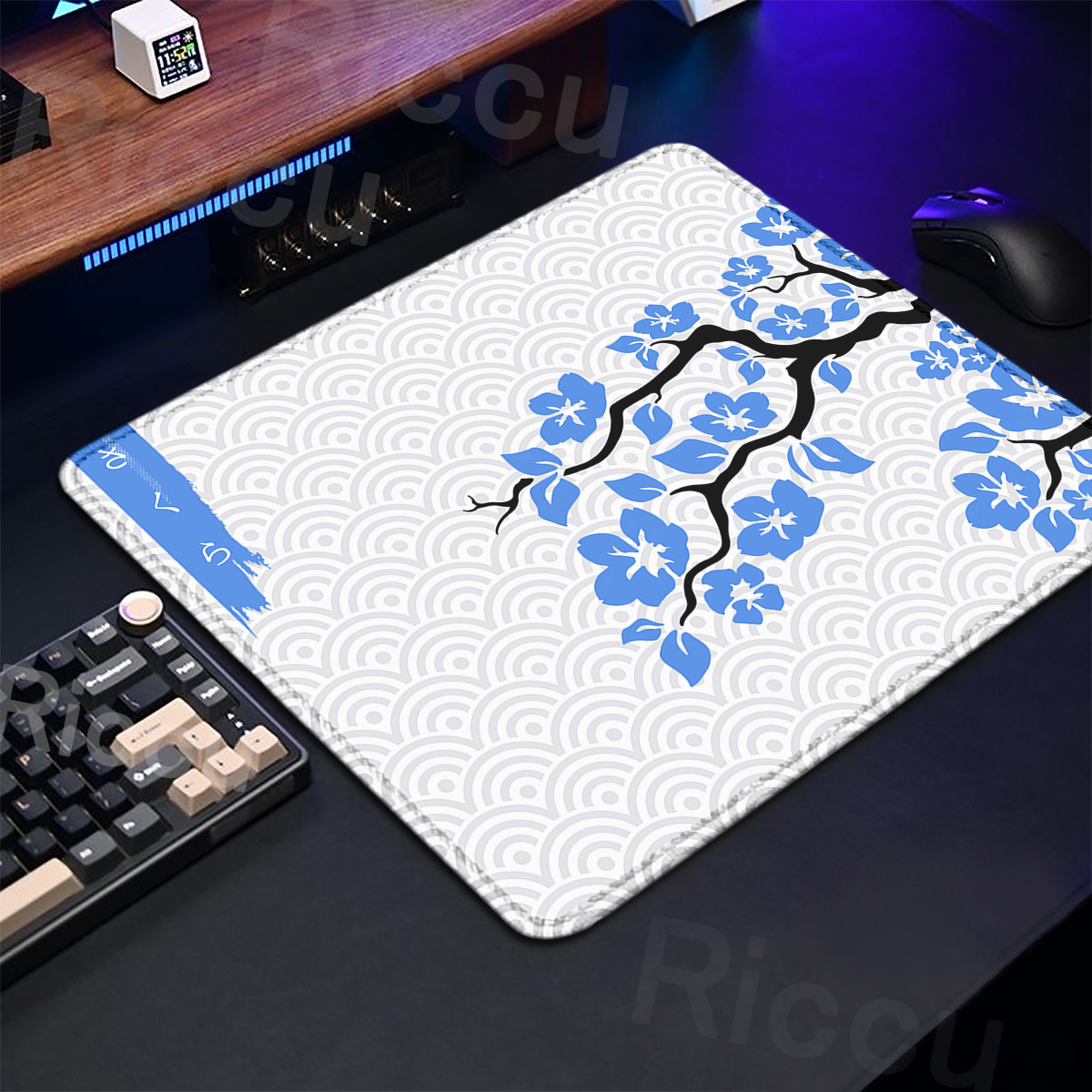 Tapis de Table violet Sakura p - Desk Setup Blue avis et prix