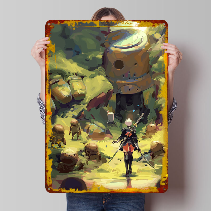 Nier Automata : Affiche métall - Desk Setup Art avis et prix