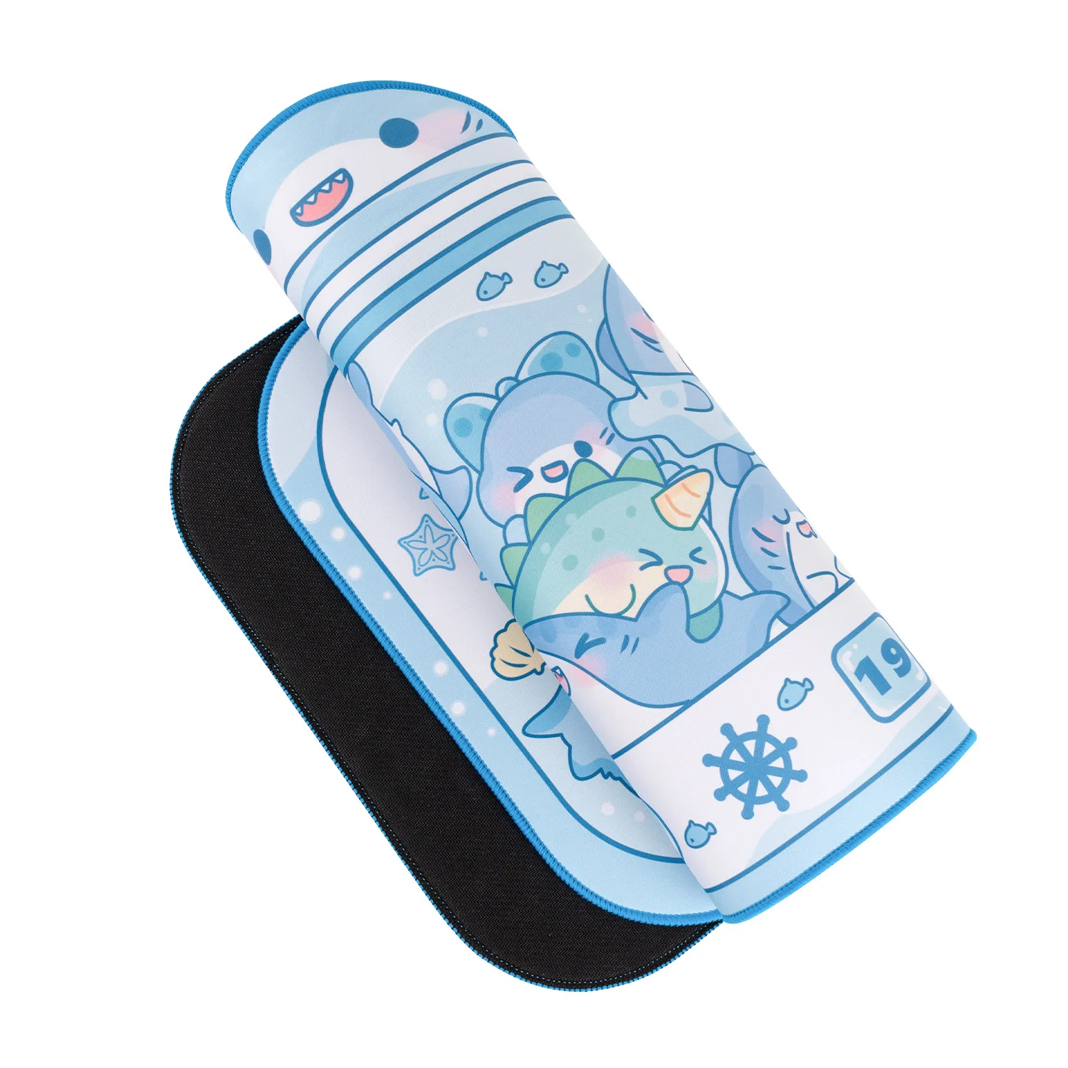 Tapis de souris de jeu en caou - Desk Setup Blue avis et prix