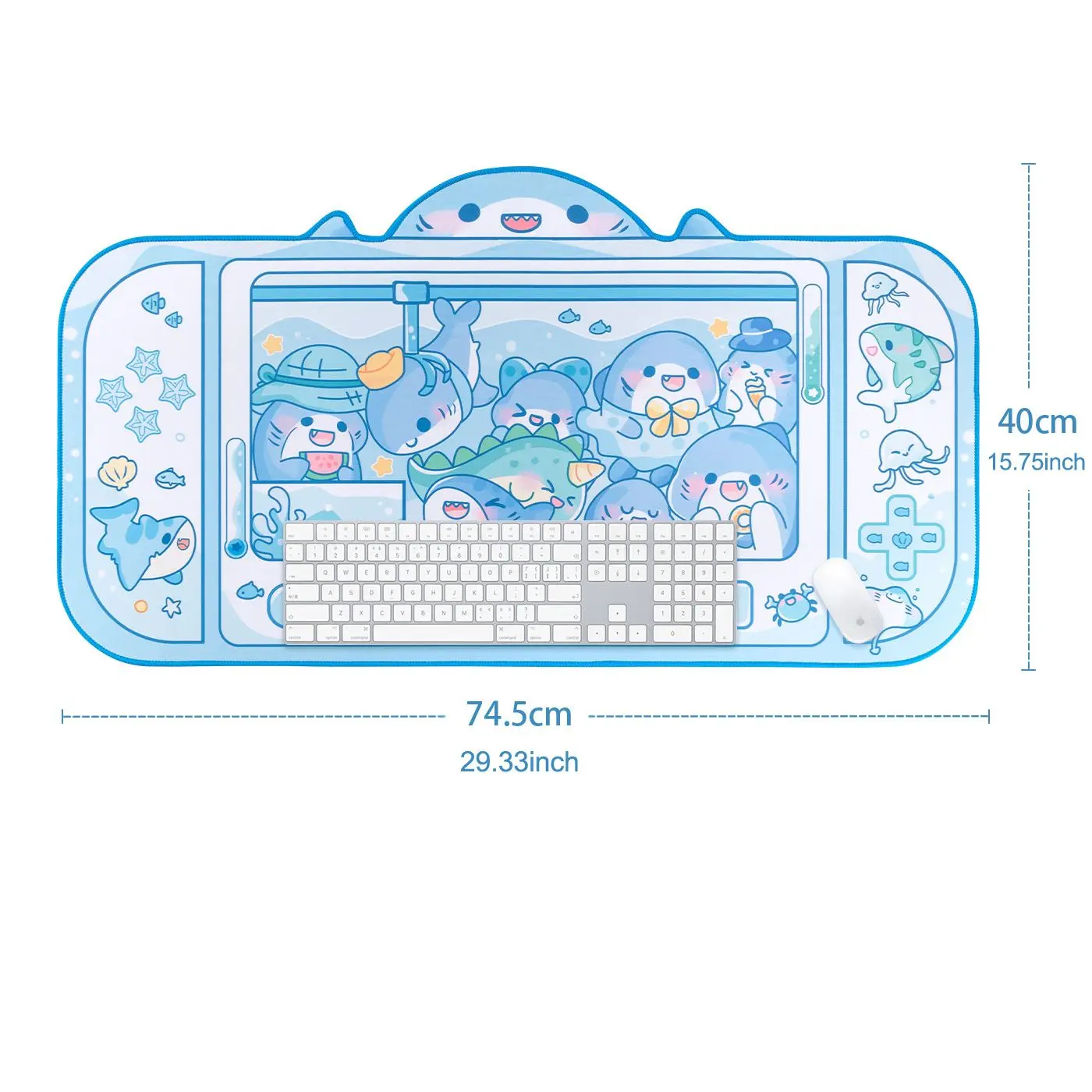 Tapis de souris de jeu en caou - Desk Setup Blue avis et prix