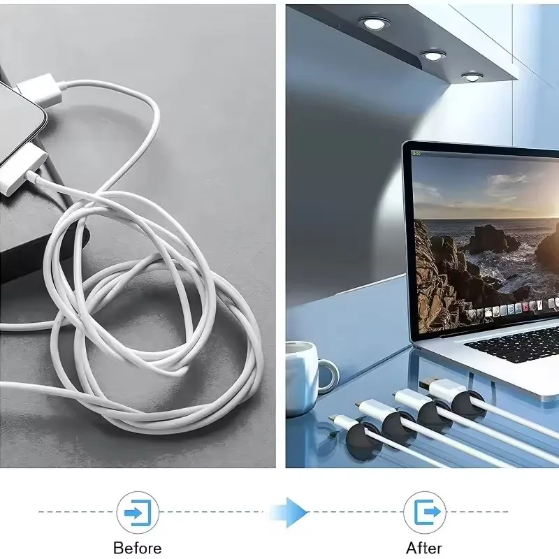 Enrouleur de câble rond, 5/50  - Desk Setup Cable Management avis et prix