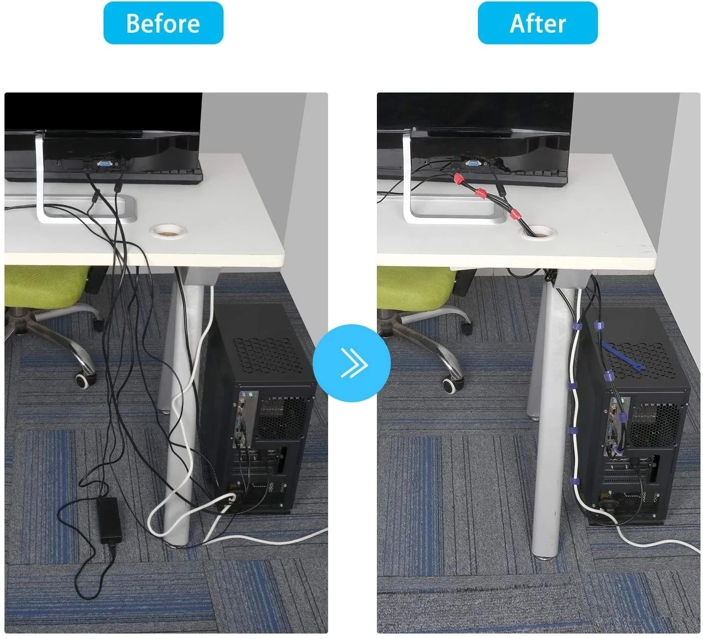 10-50 pièces Sangles de fixati - Desk Setup Cable Management avis et prix