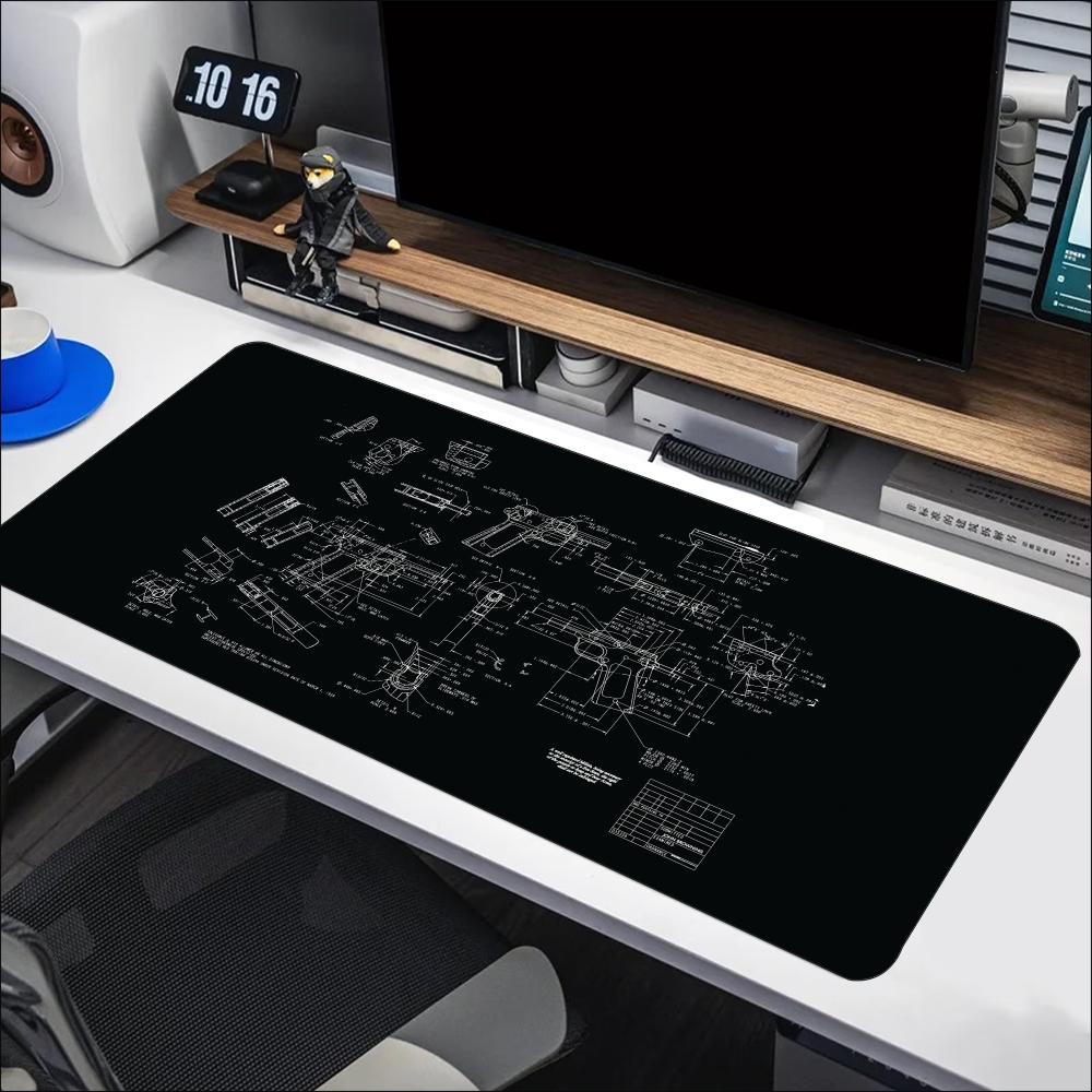 Grand tapis de souris imprimé  - Desk Setup Workspace avis et prix