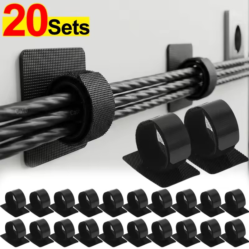 Attaches-câbles adhésifs sous  - Desk Setup Cable Management avis et prix