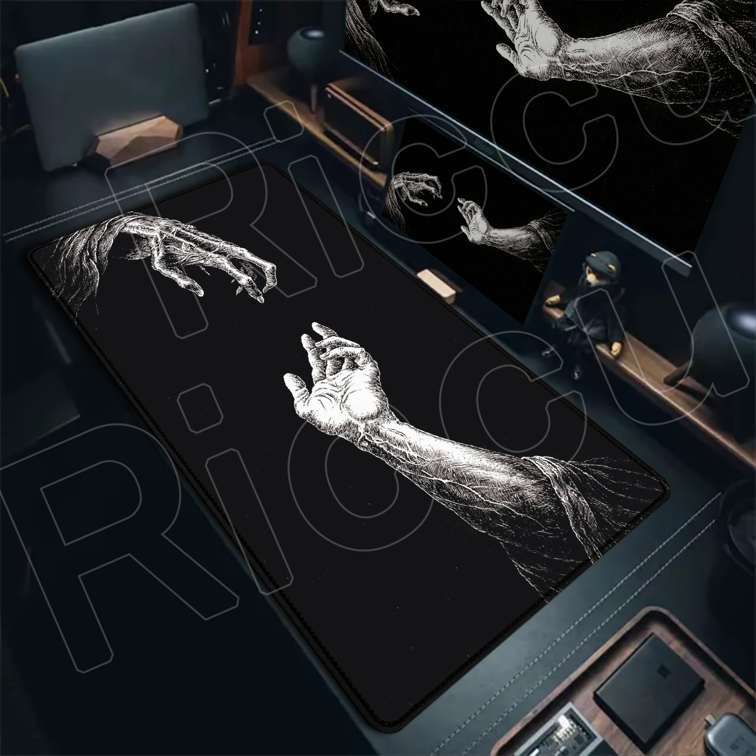 Grand tapis de souris gothique - Desk Setup Art avis et prix