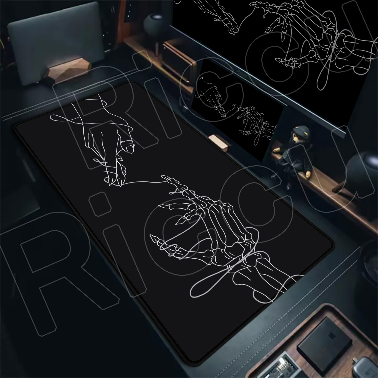 Grand tapis de souris gothique - Desk Setup Art avis et prix