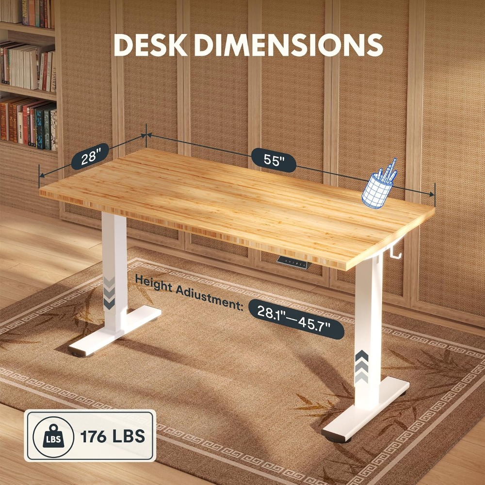 FLEXISPOT Bureau debout en bam - Desk Setup Nature avis et prix