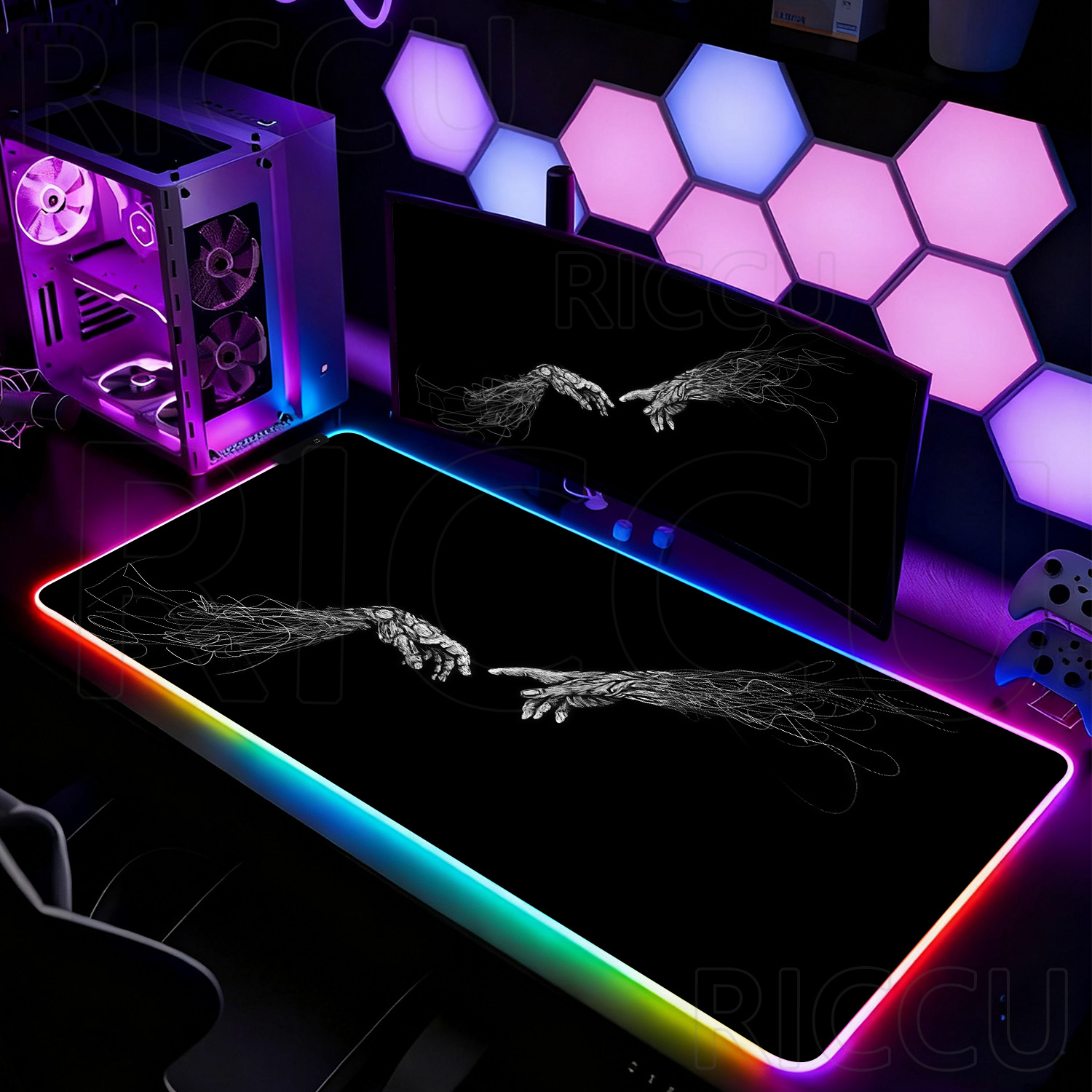 Tapis de souris XXL HD RGB noi - Desk Setup Laptop And Pc avis et prix